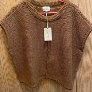 brown sweater vest